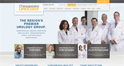 Desktop Screenshot of chesapeakeurology.com